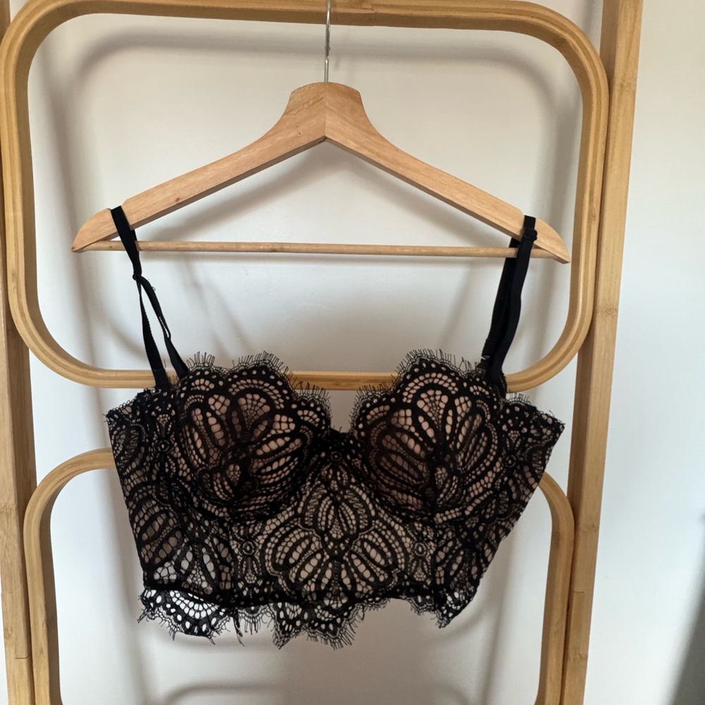 Dynamite Black Lace Corset NWT